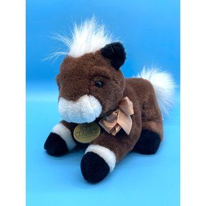 Vintage 1992 Toys R Us Geoffrey Inc Soft Classics Horse 10" Brown Stuffed Plush